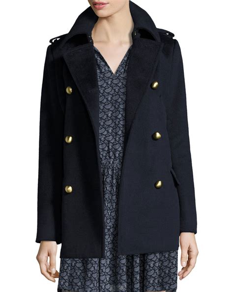 michael kors peacoat|michael kors wool blend peacoat.